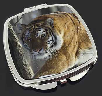 Tiger in Snow Make-Up Compact Mirror - Advanta Group®