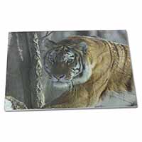 Large Glass Cutting Chopping Board Tiger in Snow