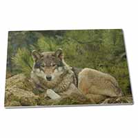Large Glass Cutting Chopping Board A Beautiful Wolf