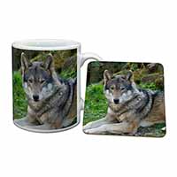 A Gorgeous Wolf Mug and Coaster Set