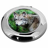 Grey Wolf Make-Up Round Compact Mirror