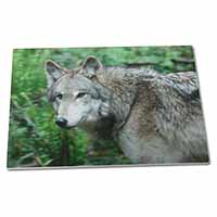 Large Glass Cutting Chopping Board Grey Wolf