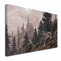 Mountain Wolf Canvas X-Large 30"x20" Wall Art Print