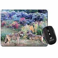 Wolves Print Computer Mouse Mat