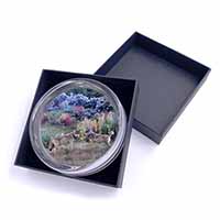 Wolves Print Glass Paperweight in Gift Box
