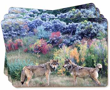 Wolves Print Picture Placemats in Gift Box