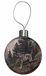 Mountain Wolf Christmas Bauble