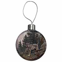 Mountain Wolf Christmas Bauble