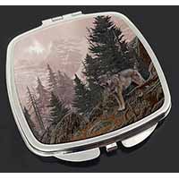 Mountain Wolf Make-Up Compact Mirror