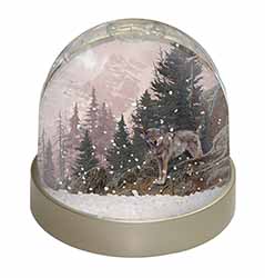 Mountain Wolf Snow Globe Photo Waterball