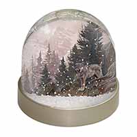 Mountain Wolf Snow Globe Photo Waterball