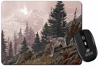 Mountain Wolf Computer Mouse Mat
