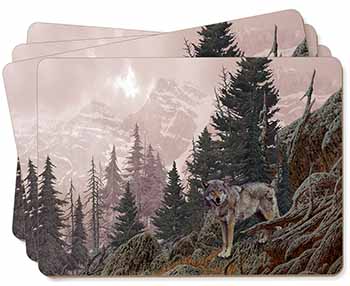 Mountain Wolf Picture Placemats in Gift Box