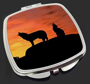 Sunset Wolves Make-Up Compact Mirror