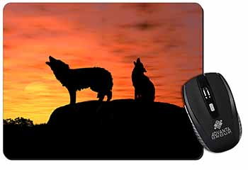 Sunset Wolves Computer Mouse Mat