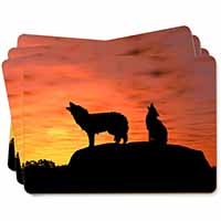Sunset Wolves Picture Placemats in Gift Box