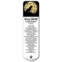 Howling Wolf and Moon Bookmark, Book mark, Printed full colour