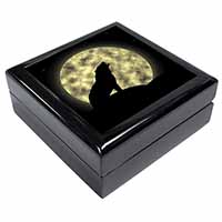 Howling Wolf and Moon Keepsake/Jewellery Box