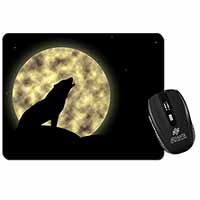 Howling Wolf and Moon Computer Mouse Mat