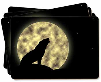 Howling Wolf and Moon Picture Placemats in Gift Box