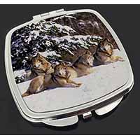 Wolves in Snow Make-Up Compact Mirror