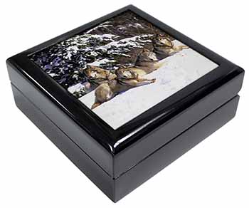 Wolves in Snow Keepsake/Jewellery Box