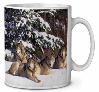 Wolves in Snow Ceramic 10oz Coffee Mug/Tea Cup