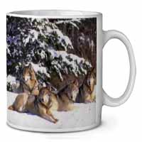 Wolves in Snow Ceramic 10oz Coffee Mug/Tea Cup