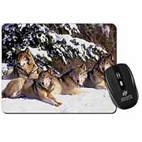 Wolves in Snow Computer Mouse Mat