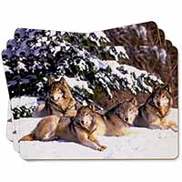 Wolves in Snow Picture Placemats in Gift Box
