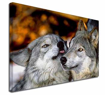 Wolves  in Love Canvas X-Large 30"x20" Wall Art Print