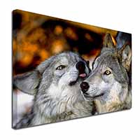 Wolves  in Love Canvas X-Large 30"x20" Wall Art Print