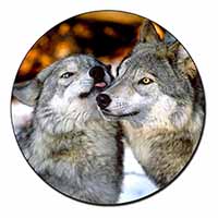 Wolves  in Love Fridge Magnet Printed Full Colour