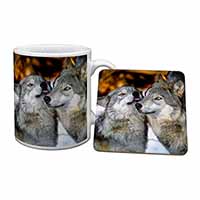 Wolves  in Love Mug and Coaster Set