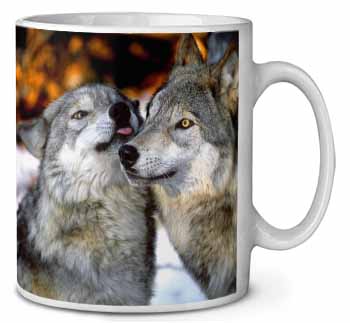 Wolves  in Love Ceramic 10oz Coffee Mug/Tea Cup