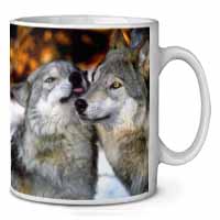 Wolves  in Love Ceramic 10oz Coffee Mug/Tea Cup