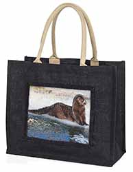 Mink on Ice Large Black Shopping Bag Christmas Present Idea      