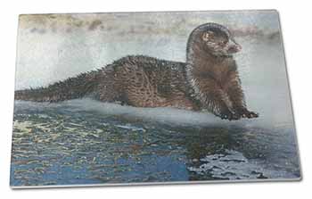 Mink on Ice Extra Large Toughened Glass Cutting, Chopping Board