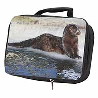 Mink on Ice Black Insulated School Lunch Box Bag