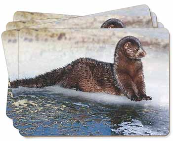 Mink on Ice Picture Placemats in Gift Box