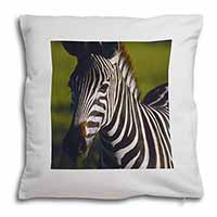 A Pretty Zebra Soft White Velvet Feel Scatter Cushion