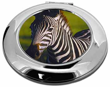 A Pretty Zebra Make-Up Round Compact Mirror