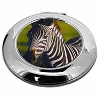 A Pretty Zebra Make-Up Round Compact Mirror