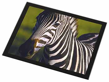 A Pretty Zebra Black Rim High Quality Glass Placemat