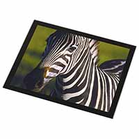 A Pretty Zebra Black Rim High Quality Glass Placemat