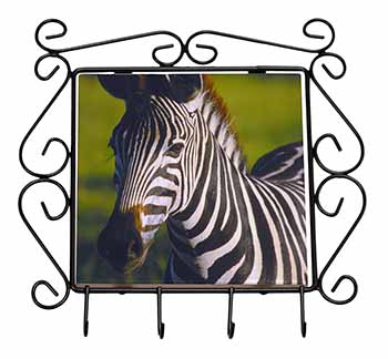 A Pretty Zebra Wrought Iron Key Holder Hooks