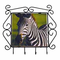 A Pretty Zebra Wrought Iron Key Holder Hooks