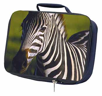 A Pretty Zebra Navy Insulated School Lunch Box/Picnic Bag