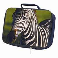 A Pretty Zebra Navy Insulated School Lunch Box/Picnic Bag