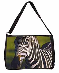 A Pretty Zebra Large Black Laptop Shoulder Bag School/College